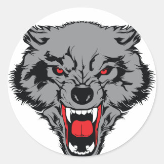 Adesivo Angry Wolf