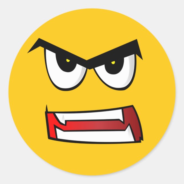 Adesivo Angry Yellow Emoji (Frente)