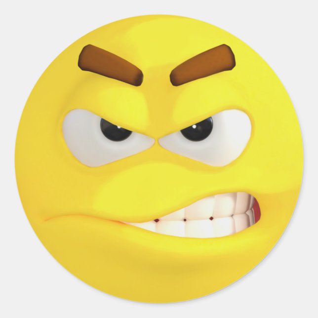 Adesivo Angry Yellow Emoji (Frente)
