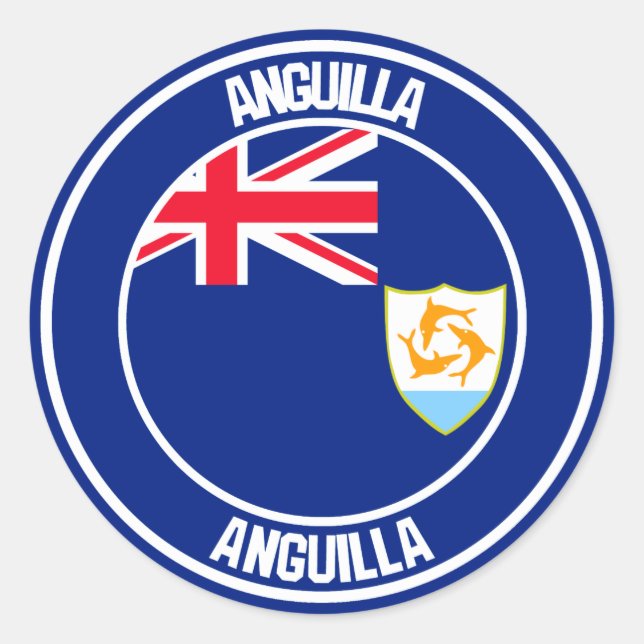 Adesivo Anguilla Round Emblem (Frente)