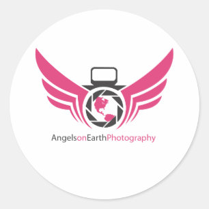 Adesivo Ângulos no logotipo da fotografia terrestre Pink.p
