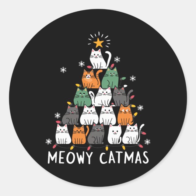 Adesivo Anim Presente de Santa Hats na Praça de Natal (Frente)