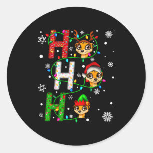 Adesivo Animação de Meerkat com Chapéu de Natal Santa Ho H