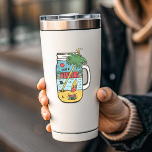 Adesivo Animações aos Fins de Semana Acampamento Engraçado