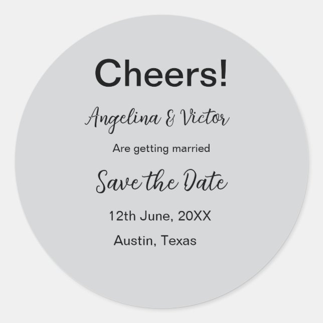 Adesivo Animações salvam a data simples e moderna elegante (Frente)