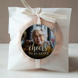 Adesivo Animadores de Fotos da Festa de aniversário 80