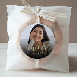 Adesivo Animadores de Fotos do aniversário de 21 anos