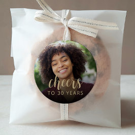 Adesivo Animadores de Fotos do aniversário de 30 anos