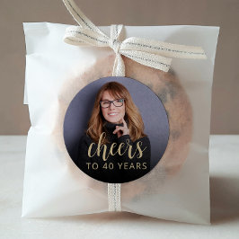 Adesivo Animadores de Fotos do aniversário de 40 anos