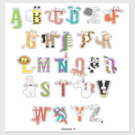 ADESIVO ANIMAIS A-Z