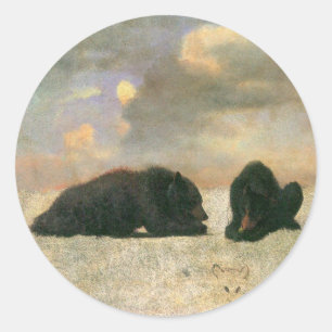 Adesivo Animais Antigos, Ursos Pardo por Albert Bierstadt
