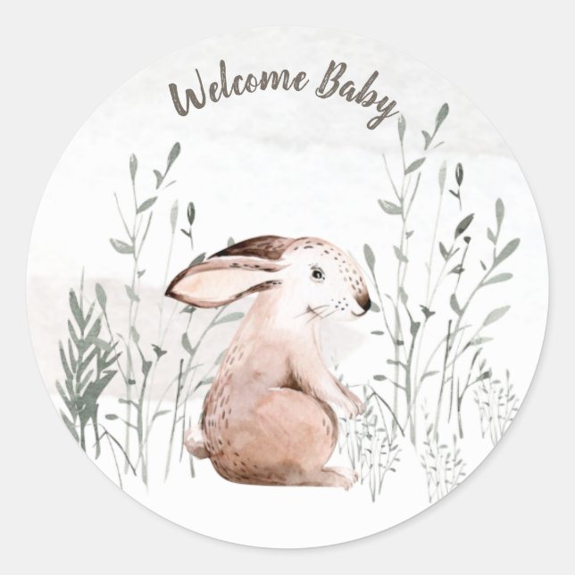 Adesivo Animais chás de fraldas Da Floresta (Frente)