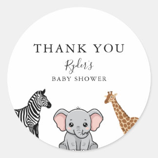 Adesivo Animais da Floresta Baby Shower