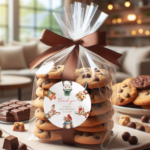 Adesivo Animais da floresta Festa de Natal