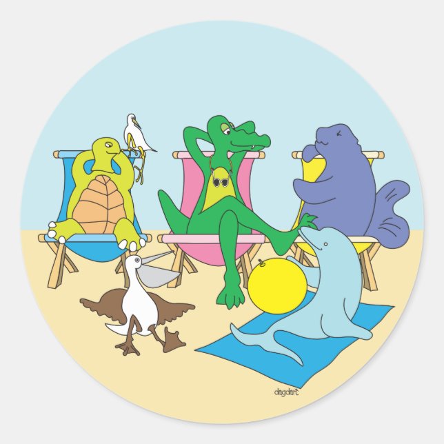Adesivo Animais da Praia (Frente)