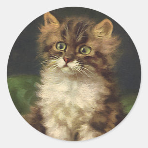 Adesivo Animais de animal de estimação do vintage, gatin