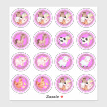 Animais de criação são pintados a tinta da rosa cl