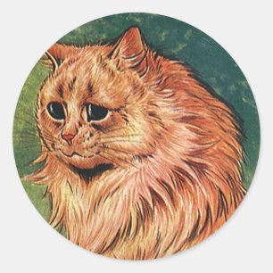 Adesivo Animais de Estimação Antigos, Gato Laranja de Cabe