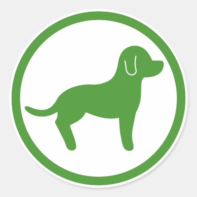 Adesivo Animais de estimação verdes e brancos são bem-vind (Frente)