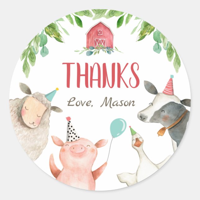 Adesivo Animais De Exploração Menino De Barnyard Menino De (Frente)