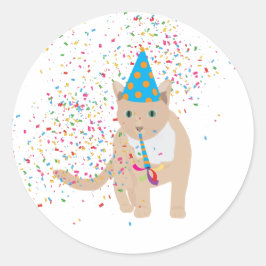 Adesivo Animais de Gato Engraçados Fazendo Festa