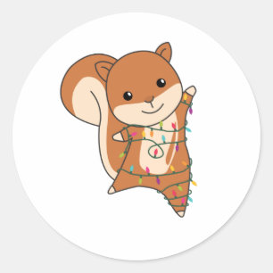 Adesivo Animais de inverno de inverno de esquilo