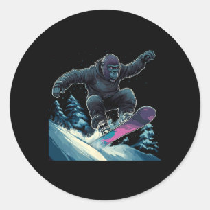 Adesivo Animais De Snowboard - Gorila Num Snowboard Snowb