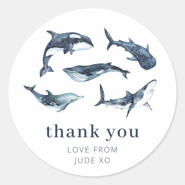 Adesivo Animais do Oceano (Frente)