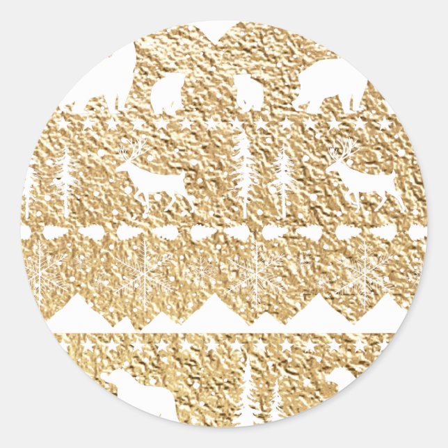 Adesivo Animais Dourados Clássicos R (Frente)