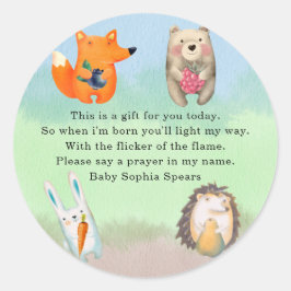 Adesivo Animais florestais - Rótulo da vela de oração