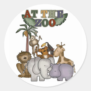Adesivo Animais nas Camisetas e presentes do jardim zoológ