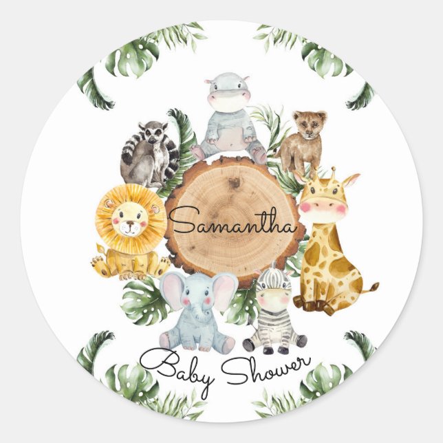Adesivo Animais Safari no Selva Sticker (Frente)