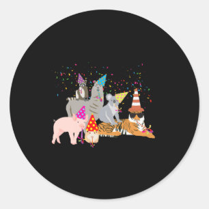Adesivo Animais se divertindo Animais fofos tendo uma fest