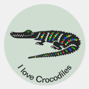 Adesivo Animais selvagens - Adoro CROCODILES - Vida selvag