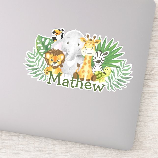 Adesivo Animais Selvagens Cóteos de Floresta Selvagem Safa (Detalhe)