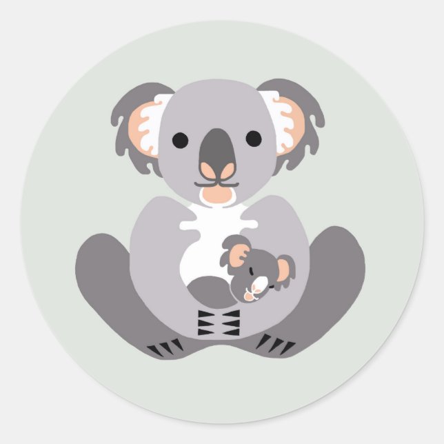 Adesivo Animais selvagens - Fofo KOALA - Natureza - Animai (Frente)