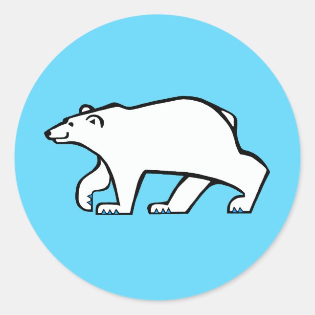 Adesivo Animais selvagens - Legal URSO POLAR - Azul ártico (Frente)