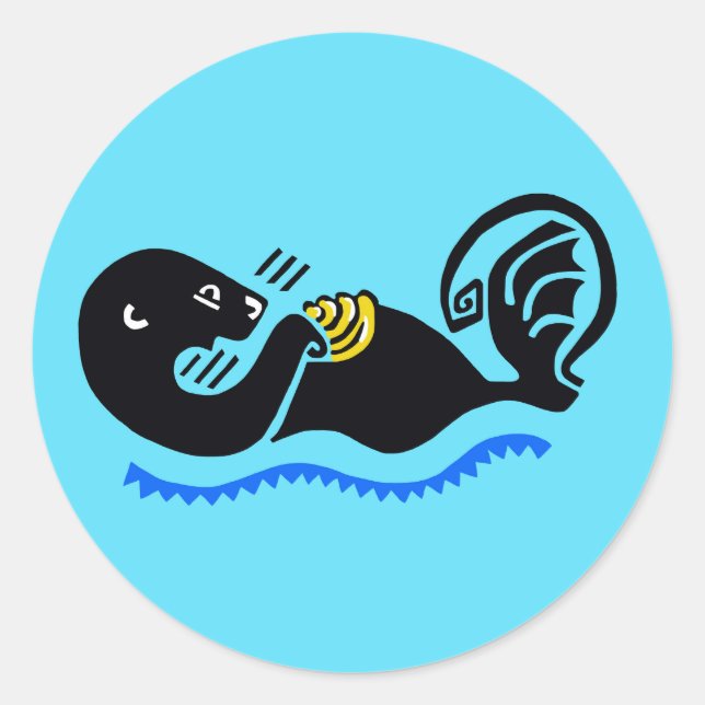 Adesivo Animais selvagens - Mar Feliz OTTER - Natureza - A (Frente)