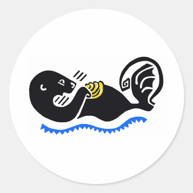 Adesivo Animais selvagens - OTTER do Mar Negro - Vida selv (Frente)