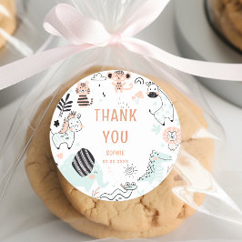 Adesivo Animais selvagens safari aniversário de criança ob