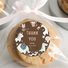 Adesivo Animais selvagens safari aniversário de criança ob