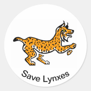 Adesivo Animais selvagens - Save LYNXES - Wildlife -