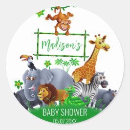 Adesivo Animais Selvagens Uma Selva verde safari inverno