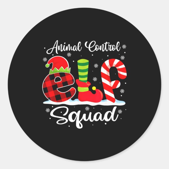 Adesivo Animal Control Elf Squad Christmas Officer Matchin (Frente)