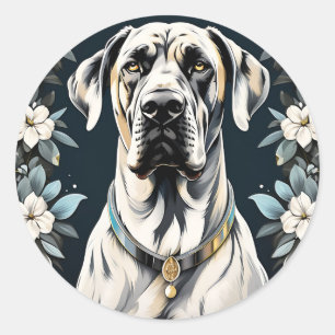 Adesivo Animal Dane Floral Grande