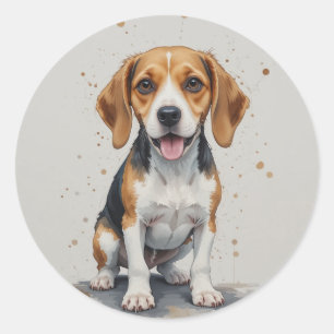 Adesivo Animal de Estimação Beagle Feliz Fofo