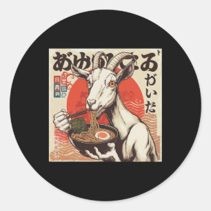 Adesivo Animal de pelúcia Yoga Cabra Ramen Japonês Kawai