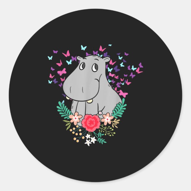 Adesivo Animal Lover Butterfly Valentines Day Gift Flowers (Frente)