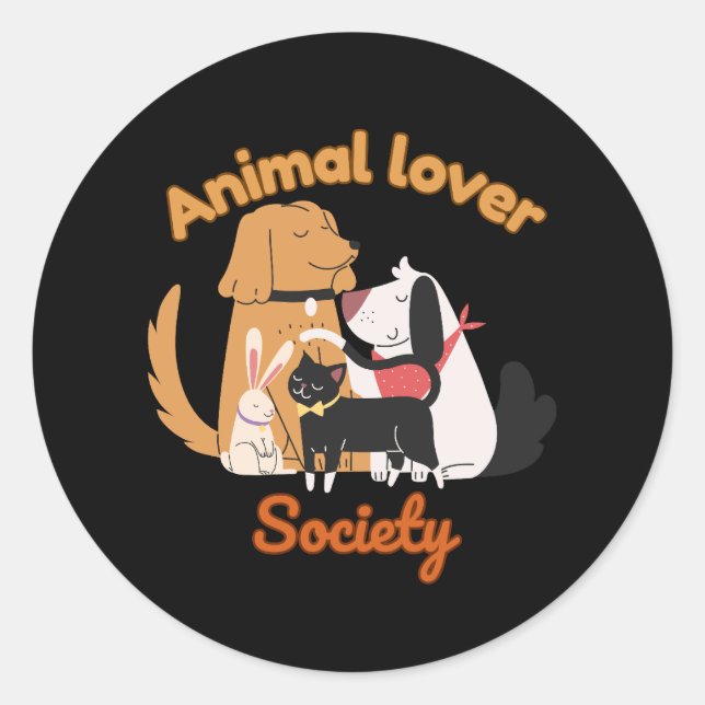 Adesivo Animal Lover Society for Pet lover sticker (Frente)