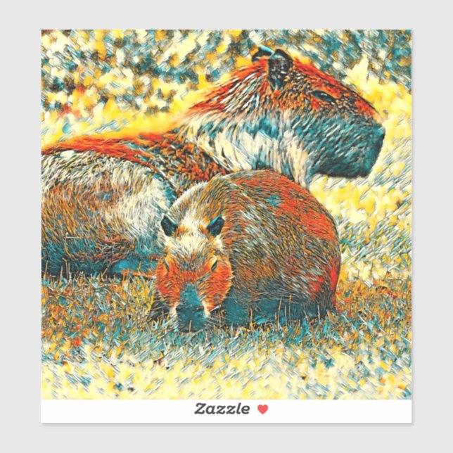 Adesivo AnimalArt_Capybara_004 (Folha)